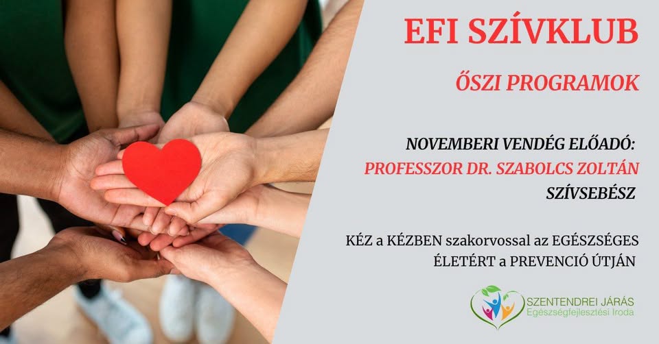 EFI Szívklub – Őszi programok
