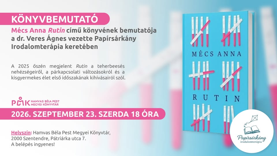 Könyvbemutató – Mécs Anna: Rutin
